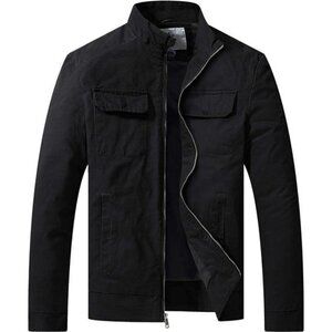 Lightweight Cotton Military Jacket Men Canvas Field Coat